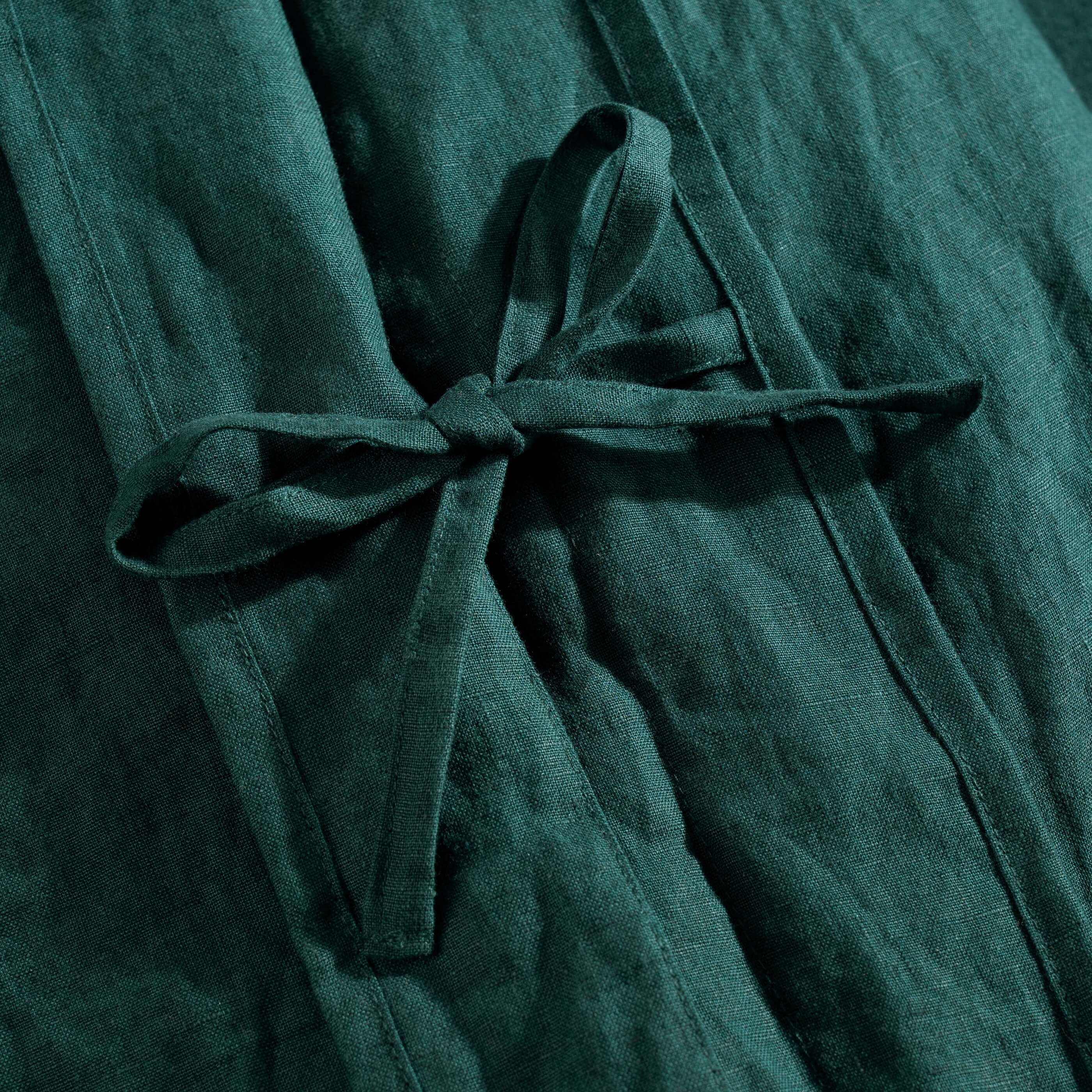 Dark Emerald French Linen Bed Sets - Image 4