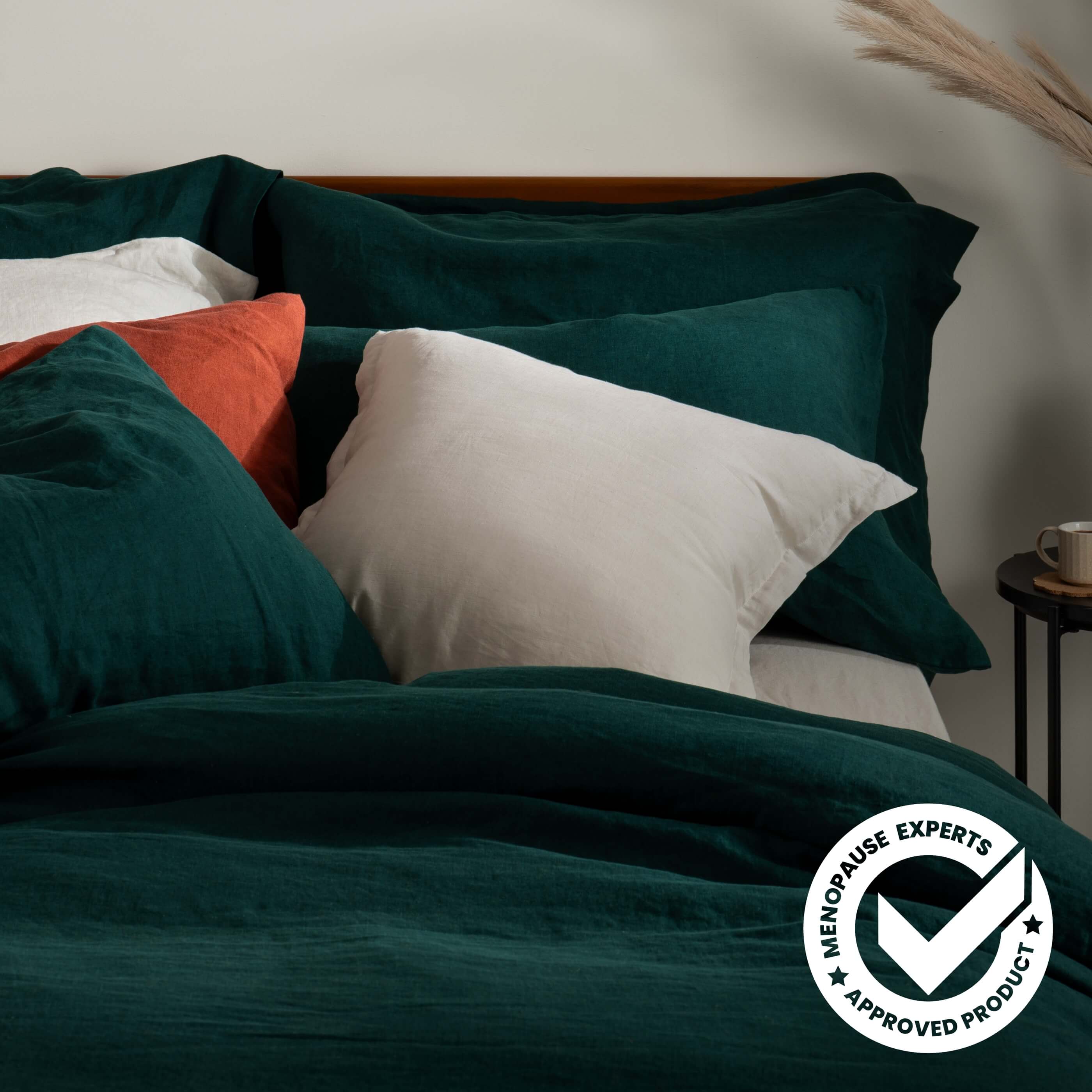 Dark Emerald French Linen Bed Sets - Image 6