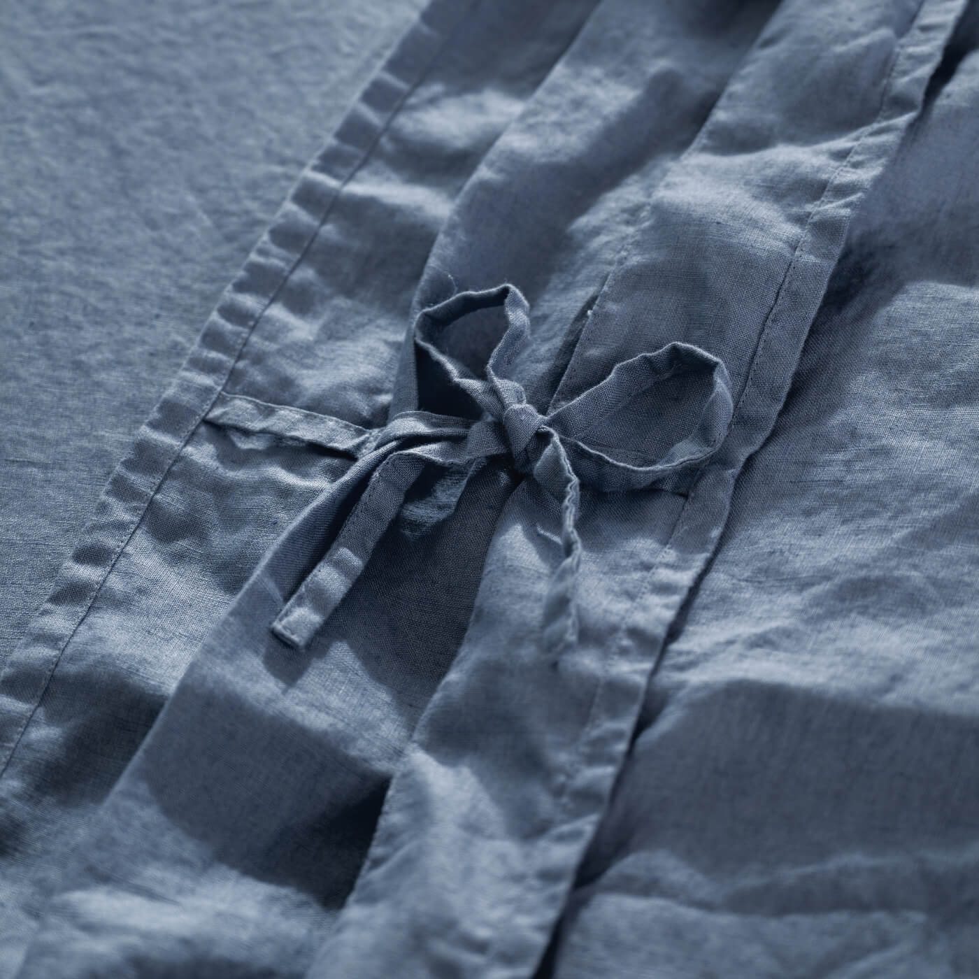 Denim Blue French Linen Bedding And Bed Sheets - Image 5