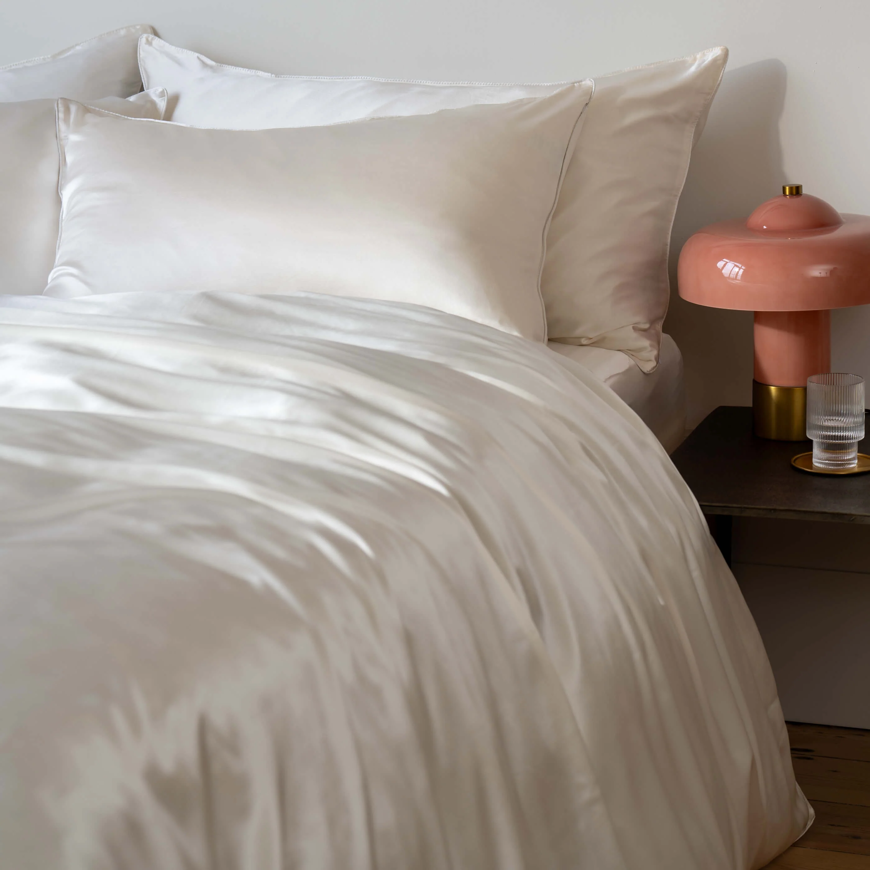 Ivory Pure Mulberry Silk Bedding & Bed Sheets - Image 3