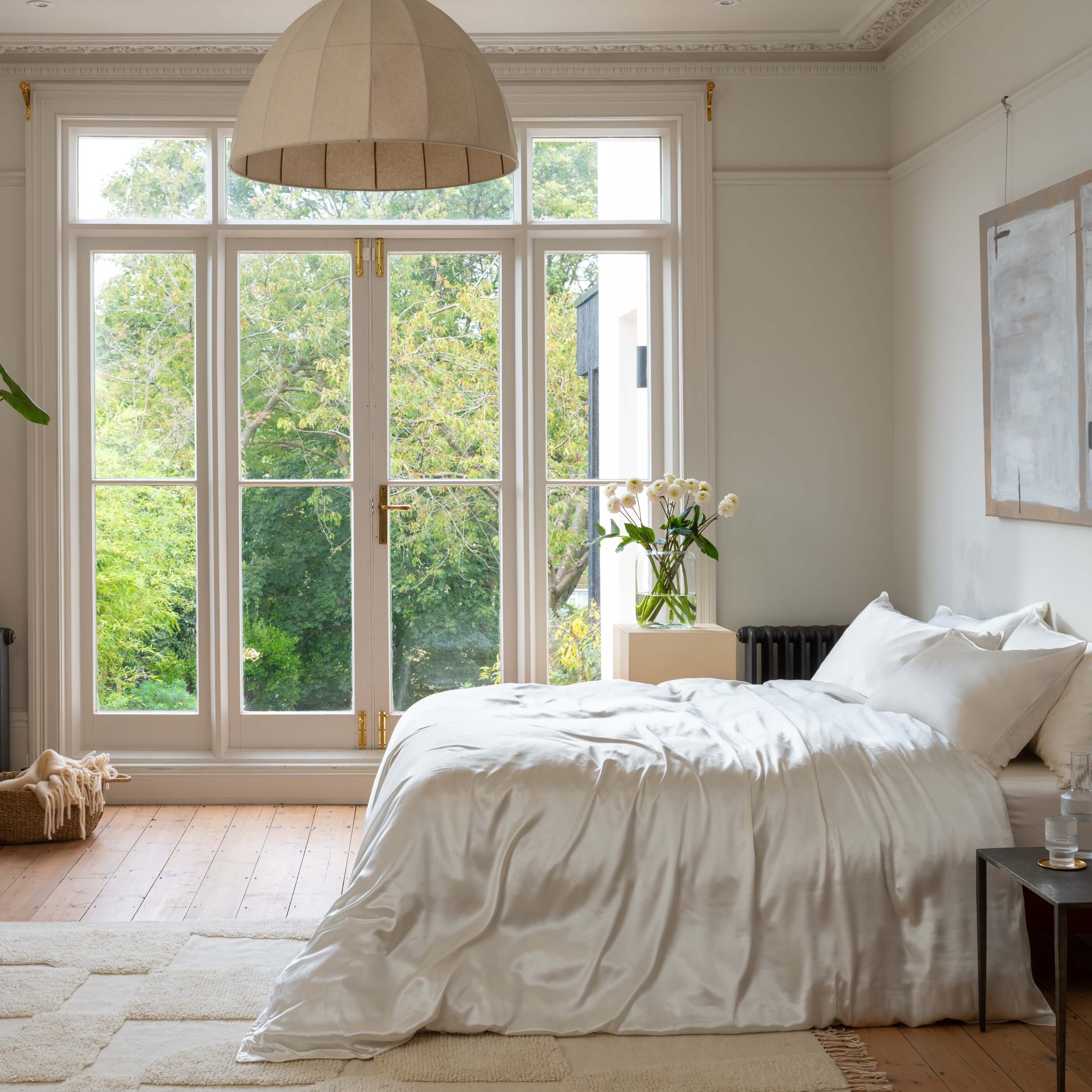 Ivory Pure Mulberry Silk Bedding & Bed Sheets - Image 4