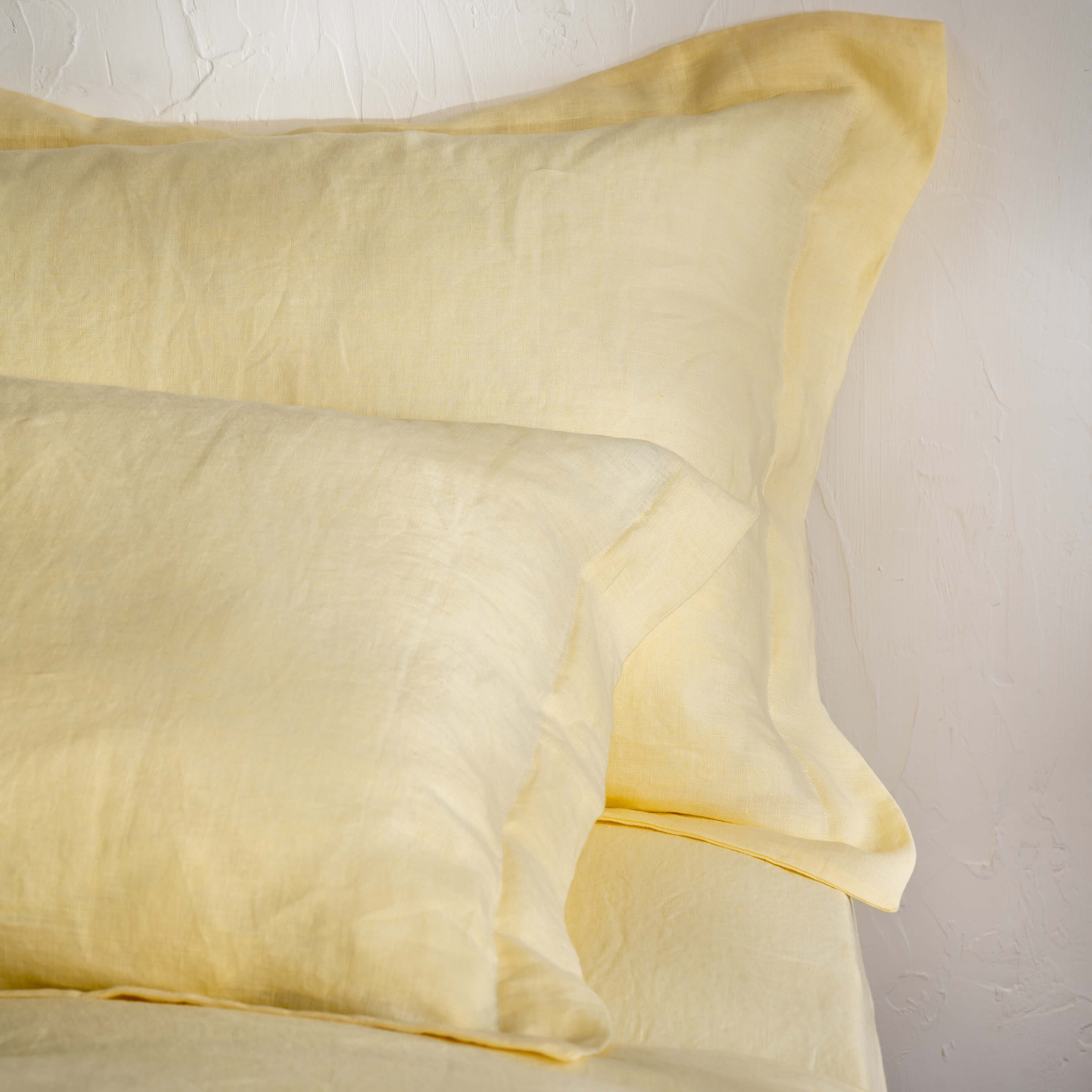 Lemon Yellow French Linen Duvet Cover - Image 4
