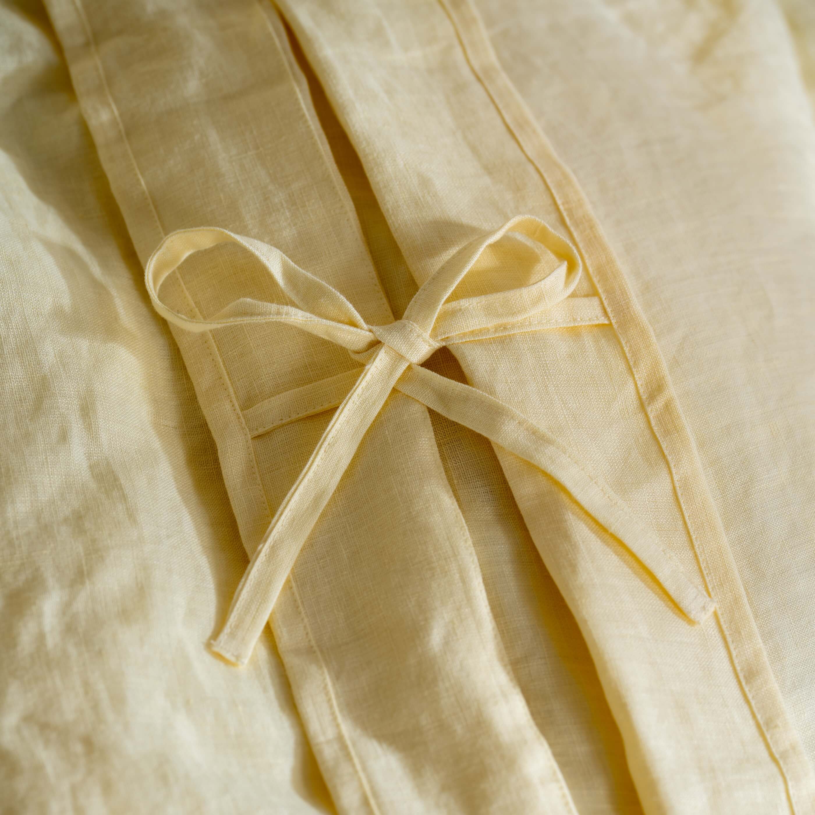 Lemon Yellow French Linen Duvet Cover - Image 5