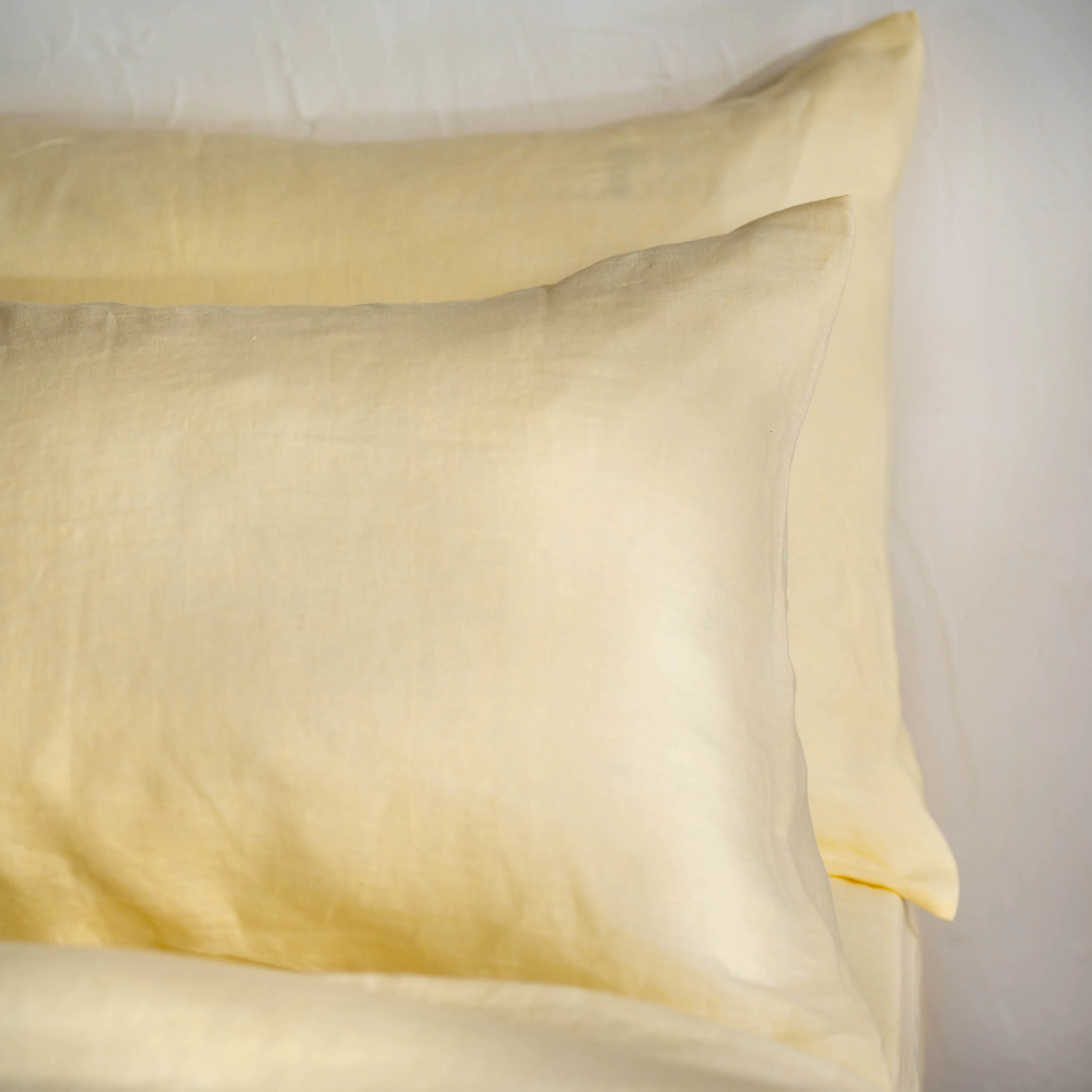 Lemon Yellow French Linen 40cm Deep Fitted Sheets - Image 7
