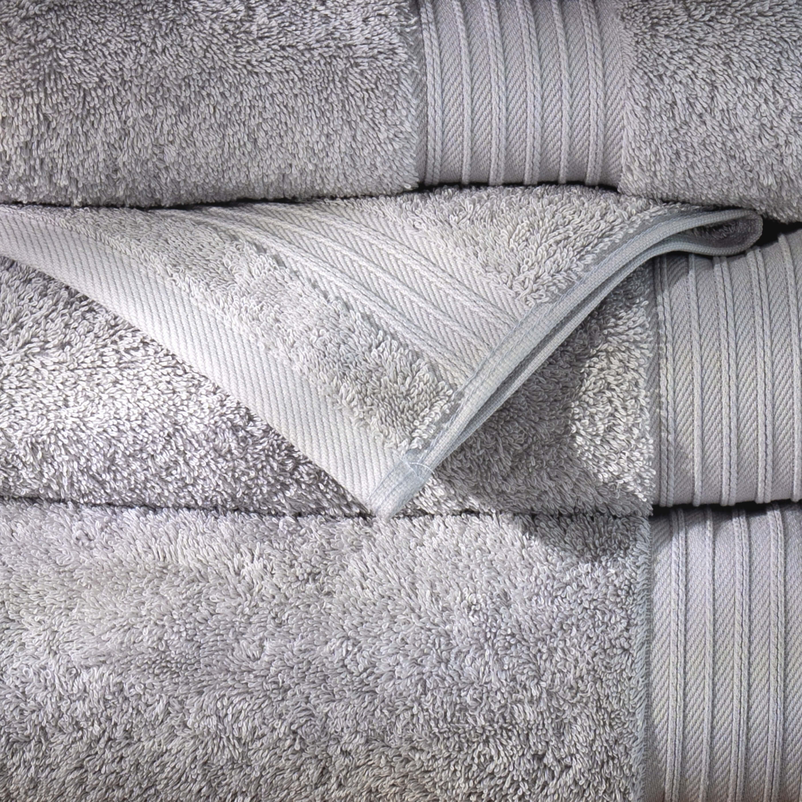 Light Grey Egyptian Cotton Bath Towels - Image 3
