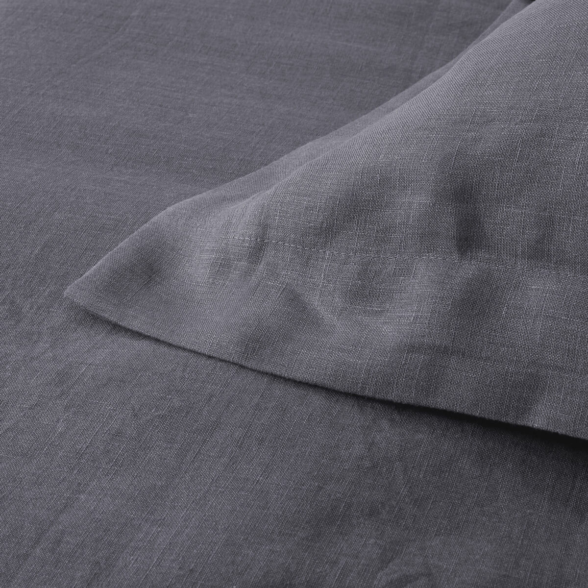 Midnight Grey French Linen Bedding And Bed Sheets - Image 6