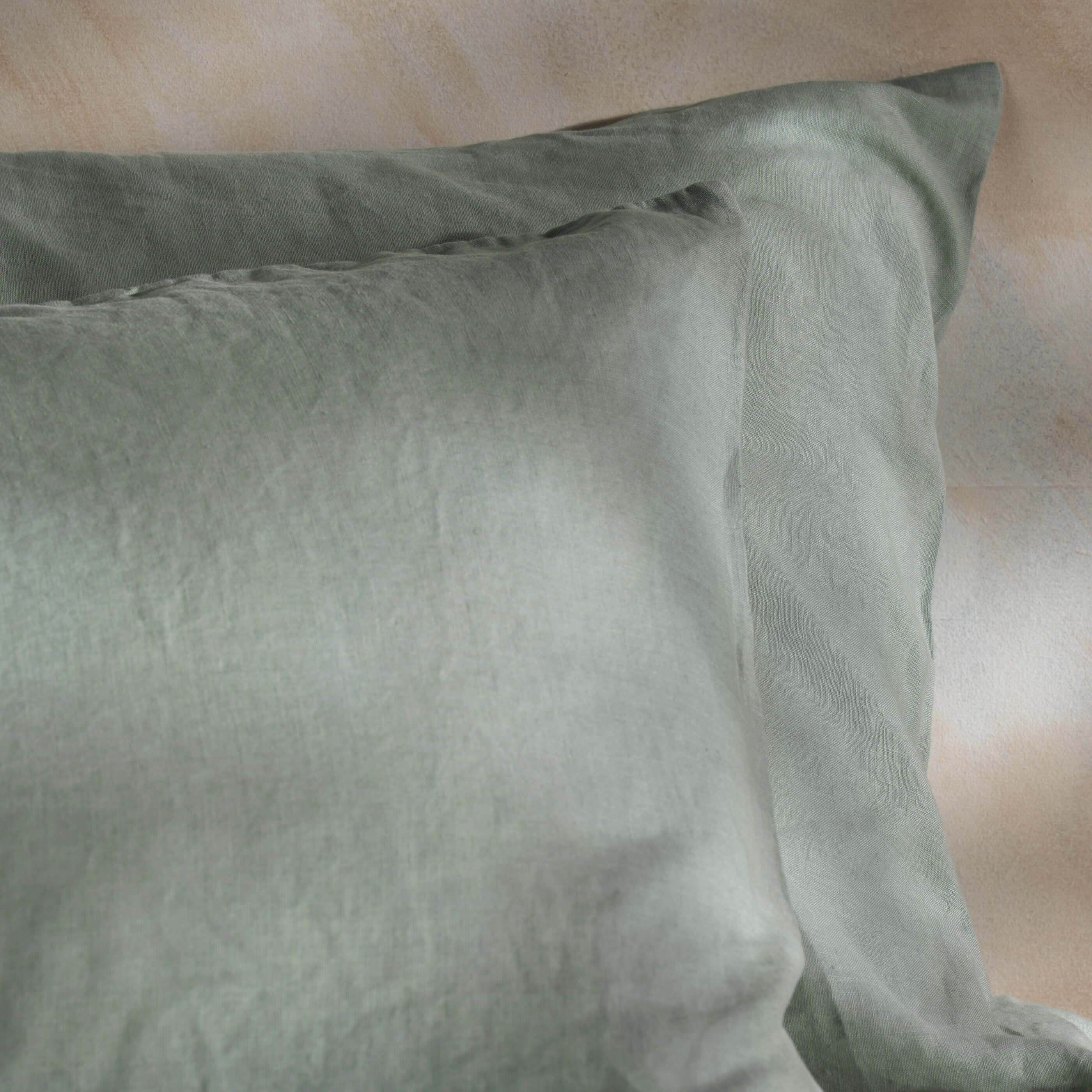 Misty Green French Linen Pillowcases - Image 3