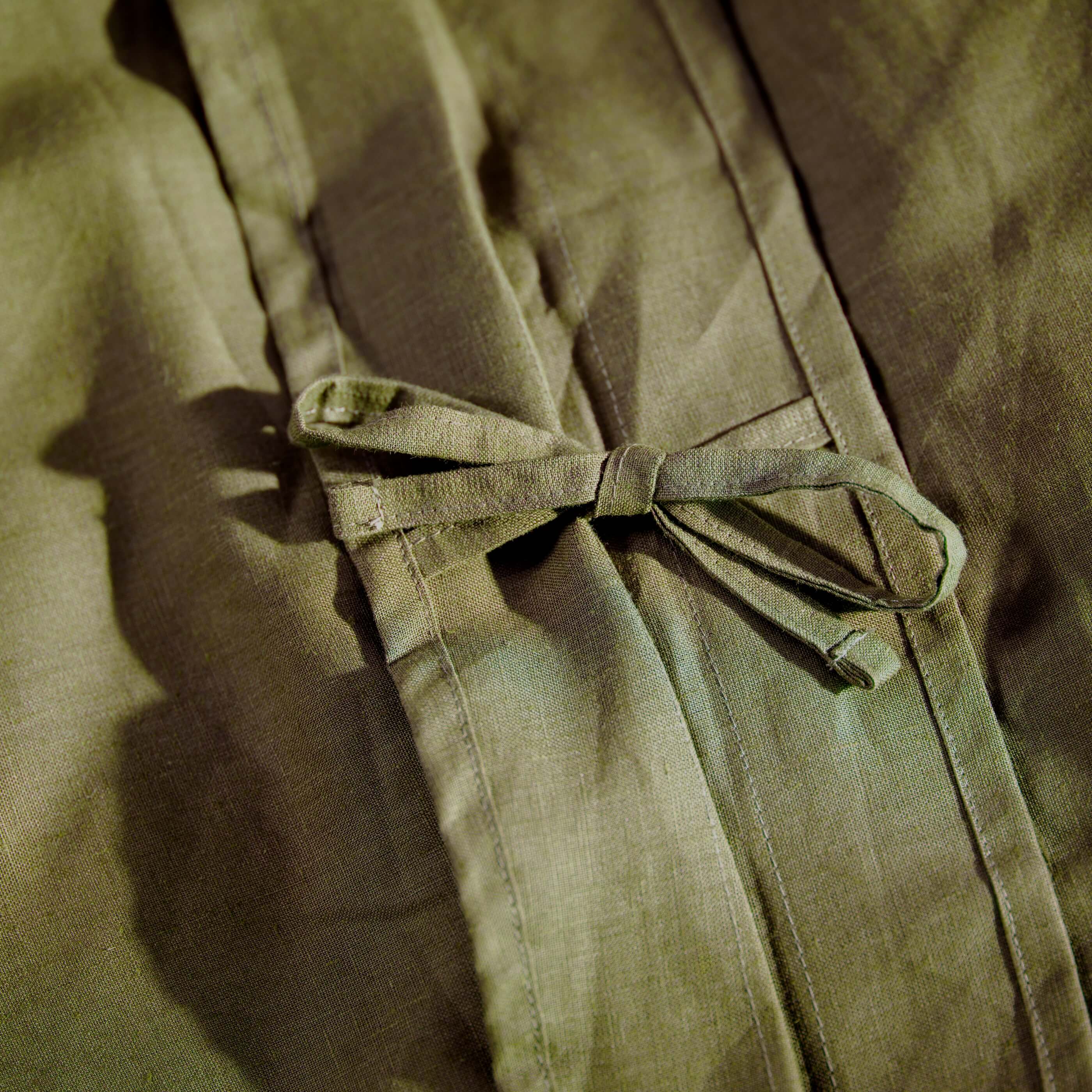 Olive Green French Linen Duvet Cover - Image 6