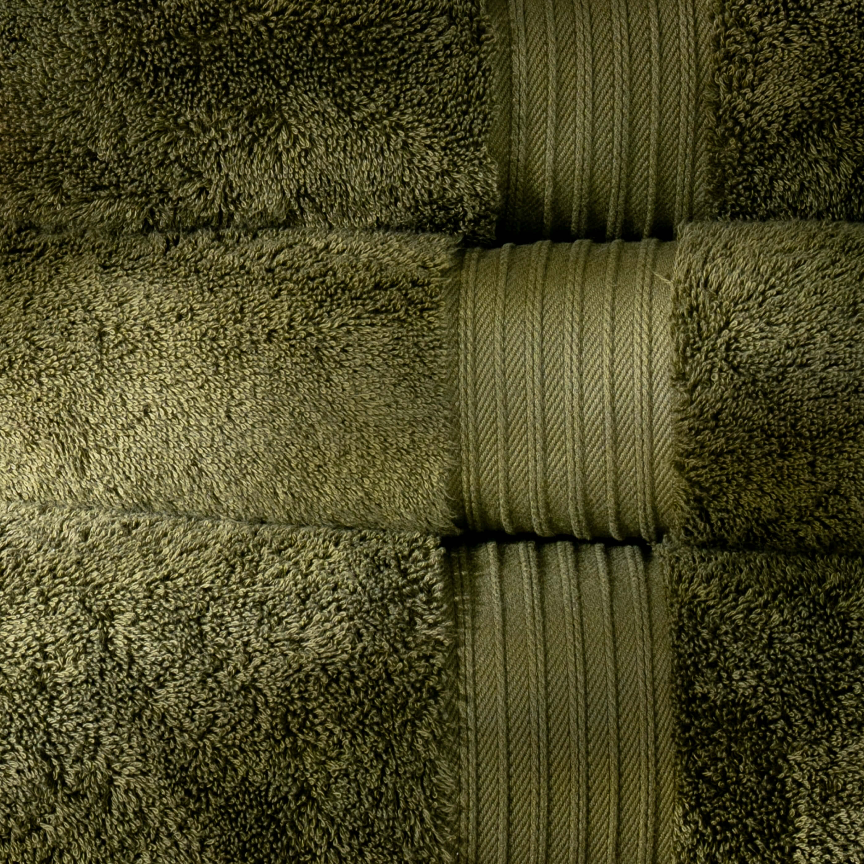 Olive Green Egyptian Cotton Bath Towels - Image 3