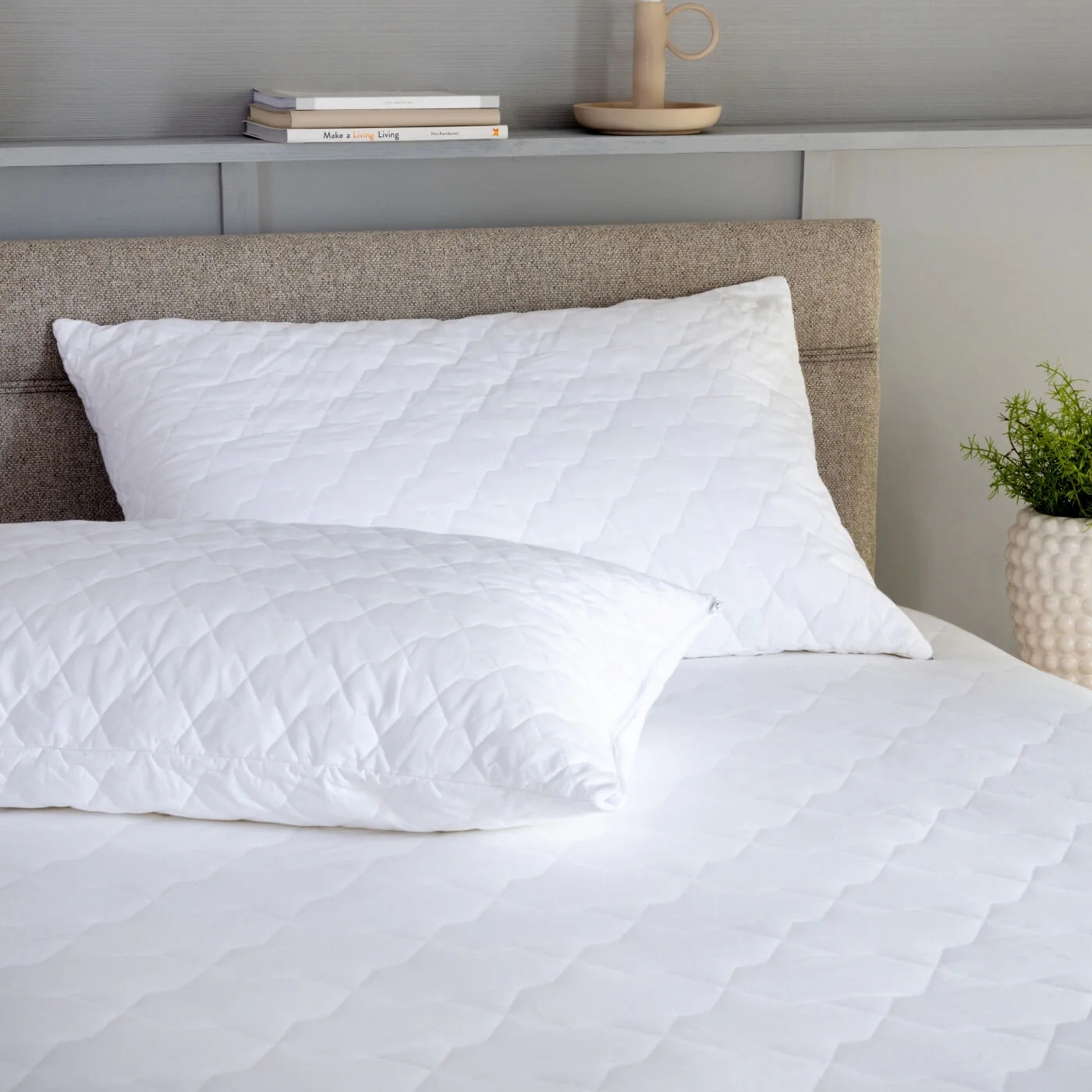 Quilted Cotton Pillow Protector - Image 4