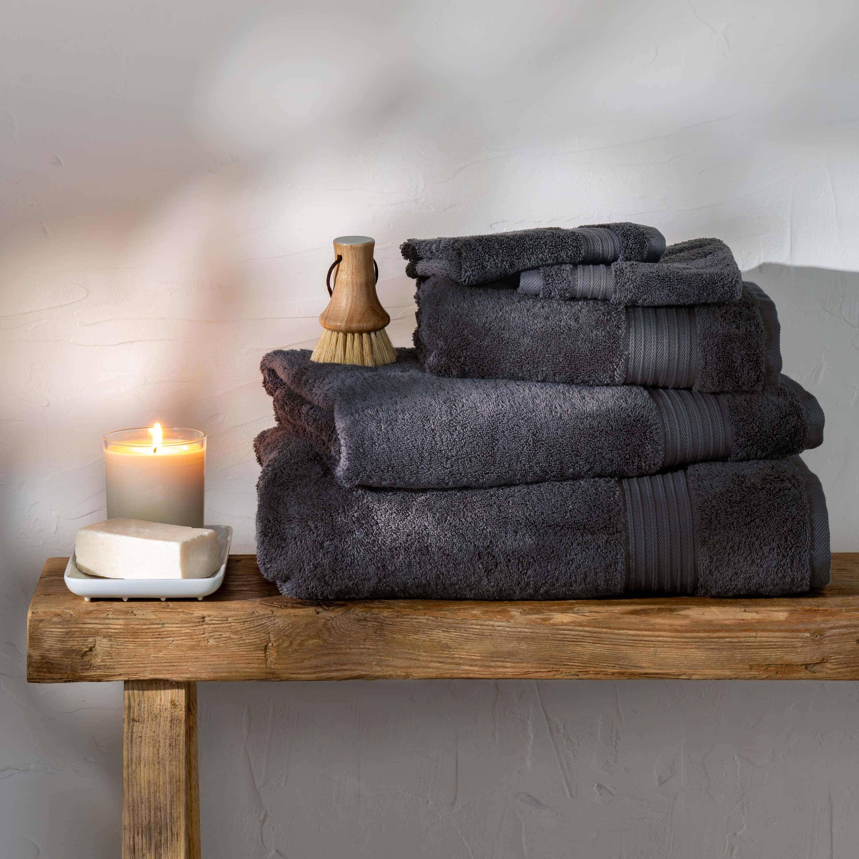 Smoke Egyptian Cotton Bath Towels