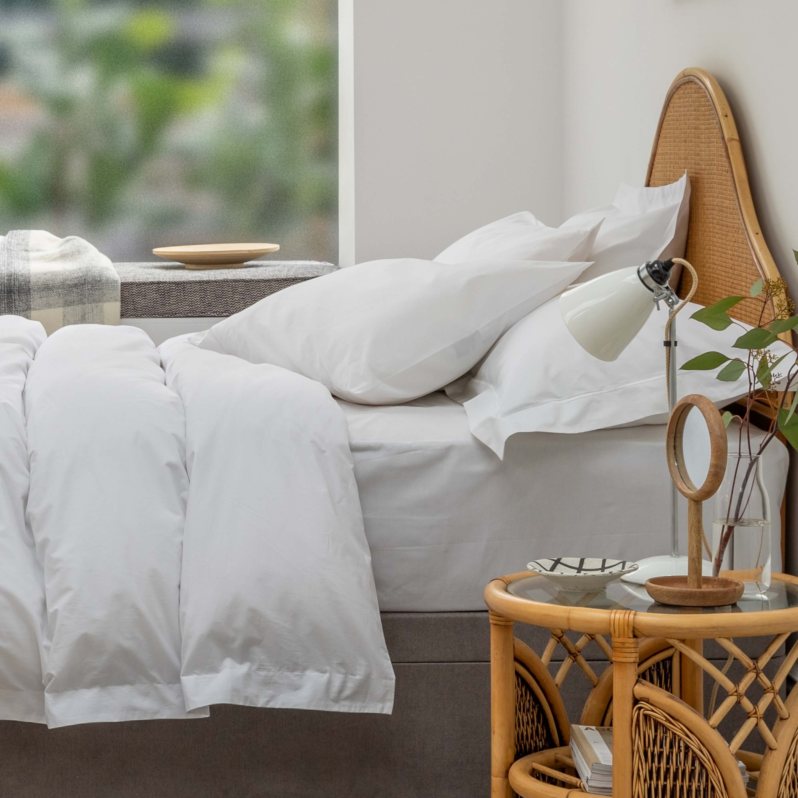 White 200 Thread Count Organic Cotton Duvet Cover - Image 5