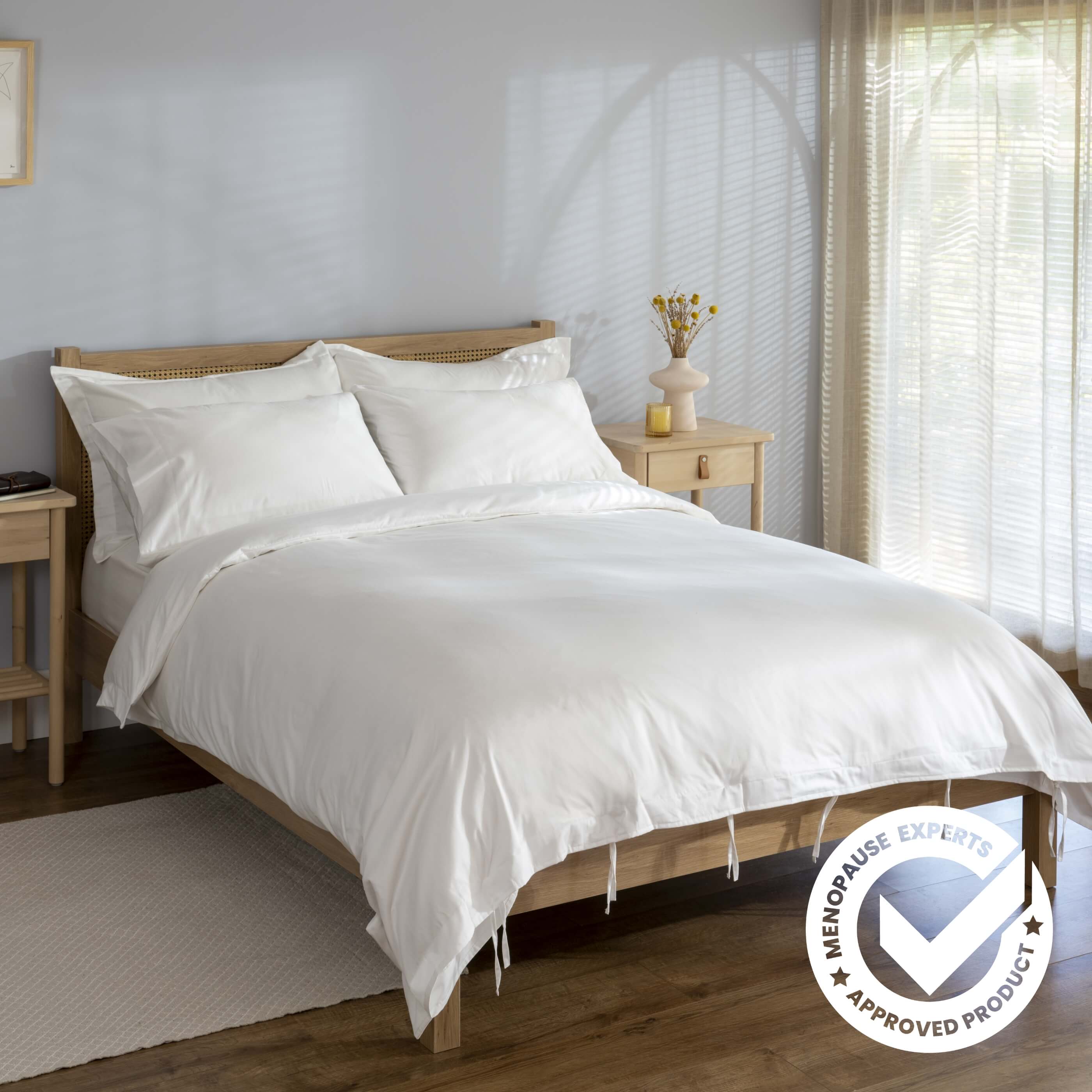 White 500 Thread Count Egyptian Cotton Duvet Cover - Image 5