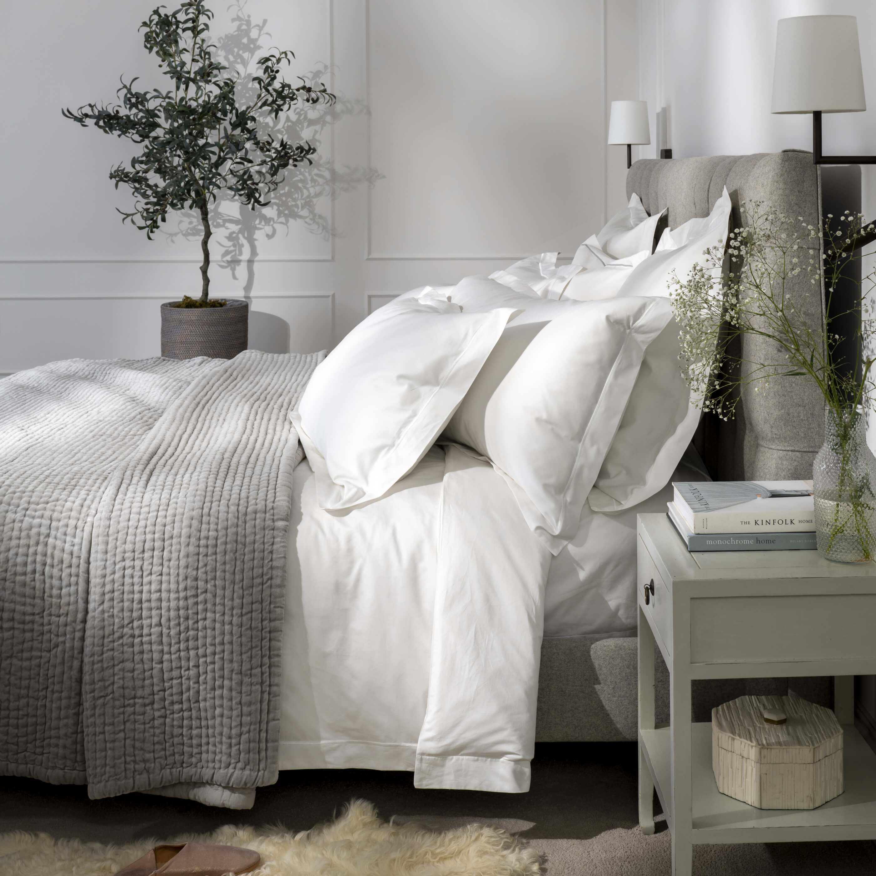 White 600 Thread Count Egyptian Cotton Duvet Cover - Image 13