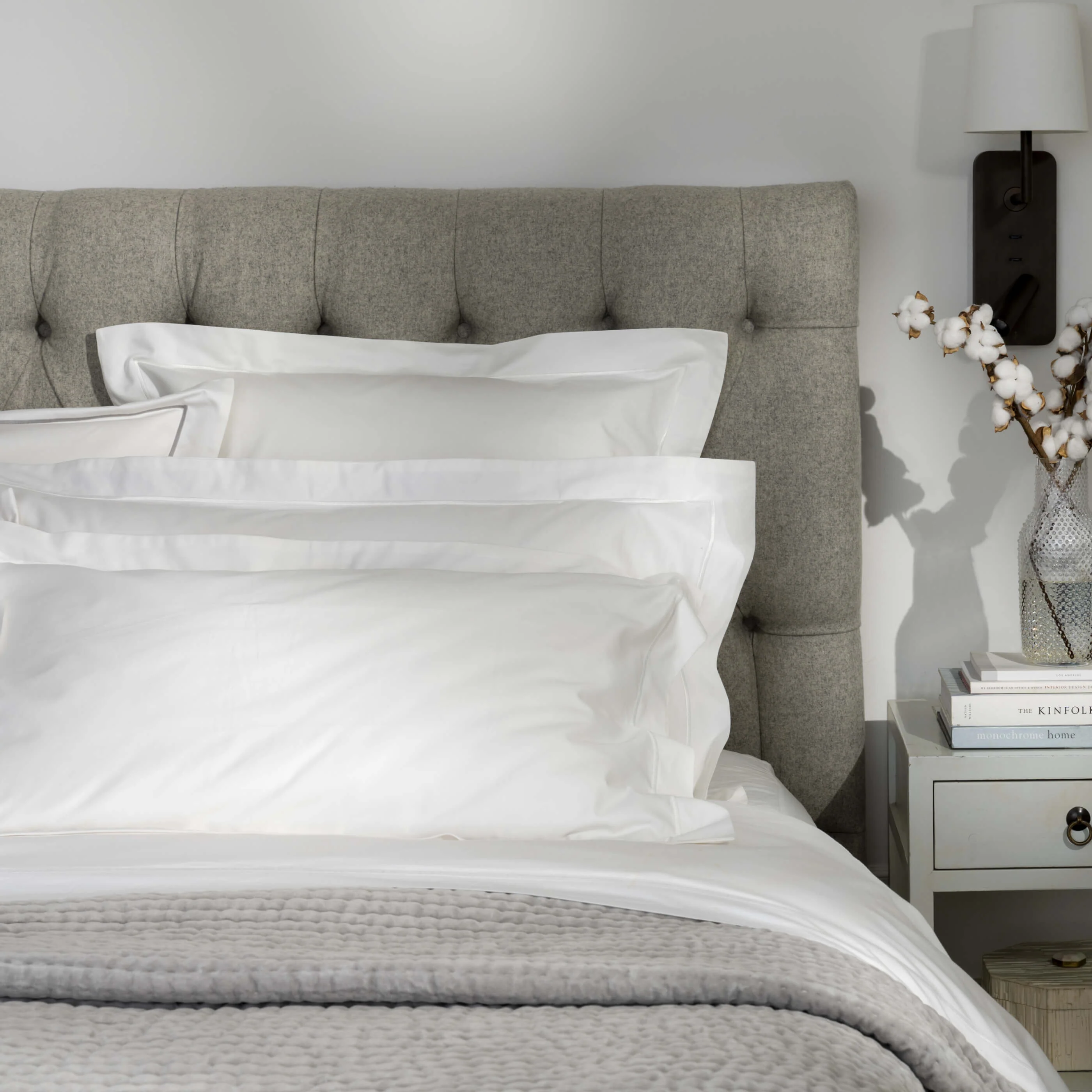 White 600 Thread Count Egyptian Cotton Flat Sheet - Image 3